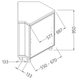 Neutrale achterhoek - gesloten 45°