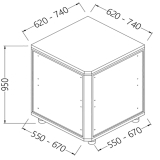 Neutrale achterhoek - gesloten 90 °