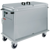 Bain-marie-wagen 2x GN 1/1, Met Deksels, Kast Met Draaideur