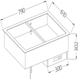 Bain-marie Element 2 GN 1/1