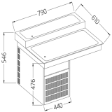 Element Met Gekoeld Bovenblad, 2 Niveaus, 2x GN 1/1