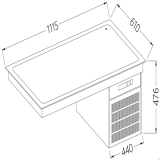 Element Met Gekoeld Bovenblad 3x GN 1/1