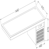 Element Met Gekoeld Bovenblad 4x GN 1/1