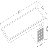 Element met gekoeld bovenblad 5x GN 1/1