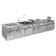 Elektrische bain-marie 4x GN 1/3, op kast - PASS-THROUGH