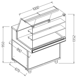 Neutrale Vitrine Voor Snacks_hoge Ruiten