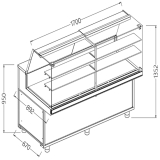 Neutrale Vitrine Voor Snacks_hoge Ruiten