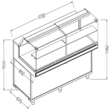 Neutrale Vitrine Voor Snacks_lage Ruiten