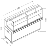 Neutrale Vitrine Voor Snacks_lage Ruiten