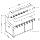 Vitrine Toonbank Neutraal x Bakkerij EN & Gn, Hoog Glas