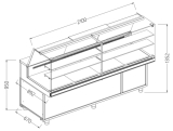 Vitrine Toonbank Neutraal x Bakkerij EN & Gn, Hoog Glas