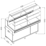 Geventileerde Gekoelde Vitrines Voor Snacks_hoge Ruiten, Groep op Afstand, Zonder Reserve