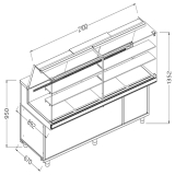 Geventileerde Gekoelde Vitrines Voor Snacks_hoge Ruiten, Met Groep, Met Reserve