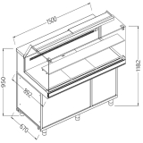 Geventileerde Gekoelde Vitrines Voor Snacks_lage Ruiten, Groep op Afstand, Zonder Reserve