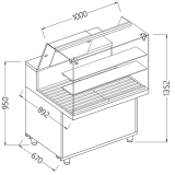 Snack Vitrine Voor Brood_hoge Ruiten