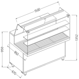 Snack Vitrine Voor Brood_hoge Ruiten