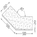 Optie: Werktablet Hoek 45° (20 Mm), Laminaat Met Steen Afwerking - (pc)