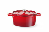 Braadpan Geëmailleerd Gietijzer, Hendi, 3,7l, Rood, 317x240x(h)105mm