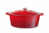 Braadpan Geëmailleerd Gietijzer, Hendi, 6,88l, Rood, 405x255x(h)134mm