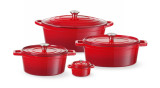 Braadpan Geëmailleerd Gietijzer, Hendi, 0,27l, Rood, 130x100x(h)48mm