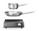 Set: Inductie kookplaat 3500W + steelpan + koekenpan, HENDI, Zwart, 220-240V/3500W, 320x395x(H)95mm