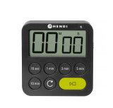 Timer, Hendi, Zwart, 82x20x(h)88mm