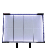 Securit Teak Zwart Gecoat Led's Informatie 8xa4 Display Met Mast en Voet