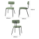 Bolero Fairfield stoelen - donker walnoot/groen mix (set 2)