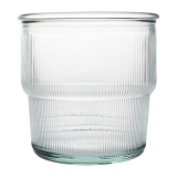 Olympia Gerecycled Glas Geribbelde Stapelbare Bekers 300 ml (pak Van 6)