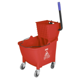 Jantex 30ltr Dweilemmer Met Voetpedaalontgrendeling - Rood