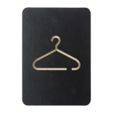 Europel Pictogram Bord Garderobe Zwart