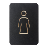 Europel Pictogram Bord Vrouw Zwart