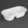 Fiesta composteerbare bagasse ovale 2-compartimenten container 900ml (pakket van 100)