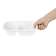 Fiesta composteerbare bagasse ovale 2-compartimenten container 900ml (pakket van 100)