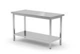 Werktafel Zware Uitvoering Met Plank, 600 mm Diep, Hendi, Kitchen Line, 1000x600x(h)850mm