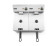 Friteuse Kitchen Line - 2x 8L, HENDI, Kitchen Line, 16L, 230V/7000W, 542x430x(H)351mm