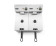 Friteuse Kitchen Line - 2x4L, HENDI, Kitchen Line, 8L, 230V/6000W, 470x380x(H)315mm