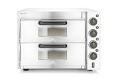 Pizza Oven 2 Kamers Compact, Hendi, Zilver, 230v/3000w, 580x560x(h)435mm