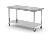 Werktafel Met Plank - Geschroefd, Diepte: 600 Mm., Hendi, Kitchen Line, 1200x600x(h)850mm