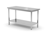 Centrale Werktafel Met Een Schap Budget Line – Geschroefd, Diepte: 600 Mm, Hendi, Budget Line, 1200x600x(h)850mm