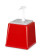 Sausdispenser met pomp, HENDI, 2,5L, Rood, 230x210x(H)327mm