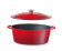 Braadpan geëmailleerd gietijzer, HENDI, 6,88L, Rood, 405x255x(H)134mm