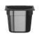 Container GN 1/6 zwart polycarbonaat, HENDI, Profi Line, GN 1/6, 2,4L, Zwart, 176x162x(H)150mm