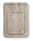 Dienblad Van Melamine Met Hout Bedrukking, Hendi, Hout Donker, 370x530mm