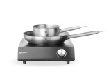 Set: Inductie Kookplaat 3500w + Steelpan + Koekenpan, Hendi, Zwart, 220-240v/3500w, 320x395x(h)95mm