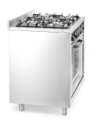 Gasfornuis - 5 Pits Met Elektrische Oven, Hendi, Kitchen Line, Zilver, 230v/2900w, 14,3kw, 900x653x(h)900mm