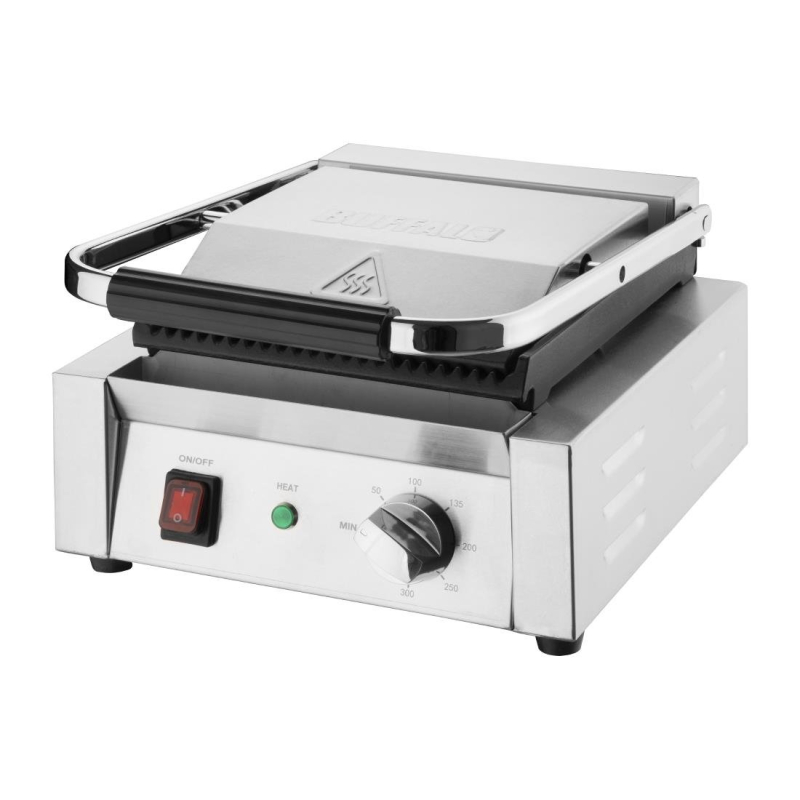 Buffalo Dubbele Contactgrill Geribbelde Platen Buffalo Dubbele Contactgrill Geribbelde Platen
