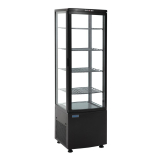 Polar C-serie Energiezuinige Koelkast Met Gebogen Deur Zwart 235ltr